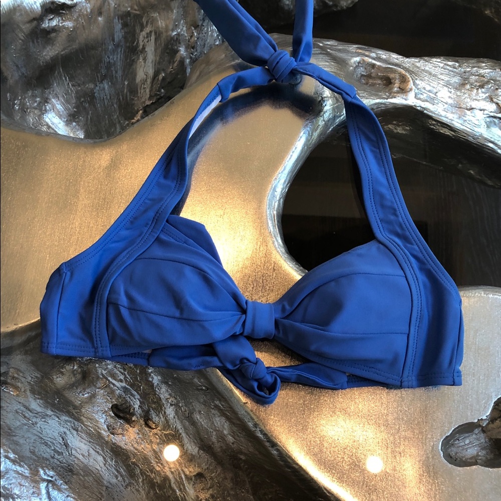 blue bikini top